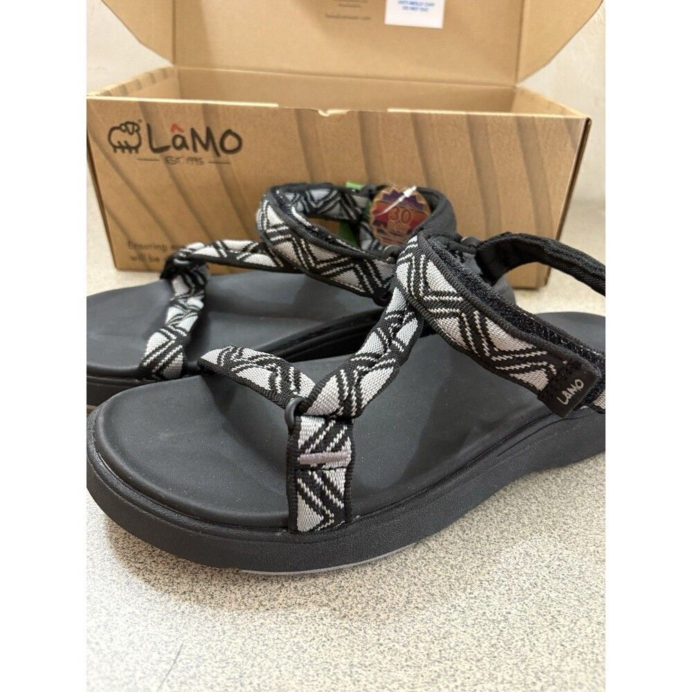 Lamo Womens NEW Solstice Sandals (Black) Size 9 US 40 EU Hook & Loop Adjustable
